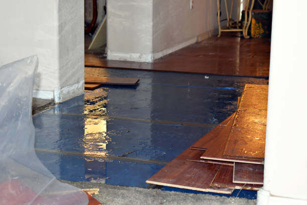 Professional Water Damage Restoration technician working in Fairhaven, MA
